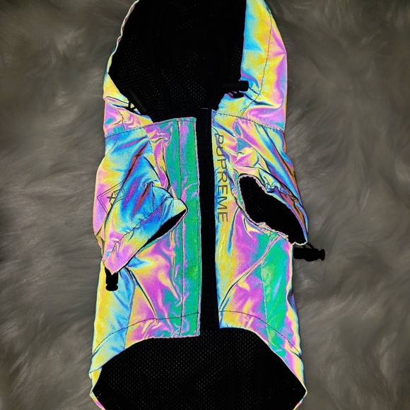 Rainbow Iridescent Reflective Rain Coat - Picture 3 of 5